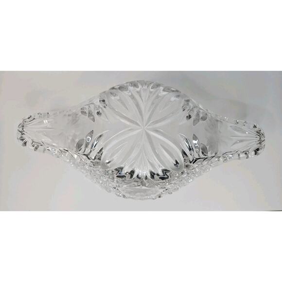 McKee Innovation EAPG Cut Crystal Fruit Bowl Floral Nearcut Pattern Antique - Picture 7 of 7